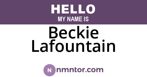 Beckie Lafountain