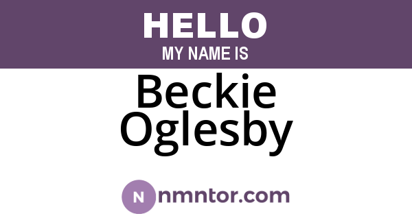 Beckie Oglesby