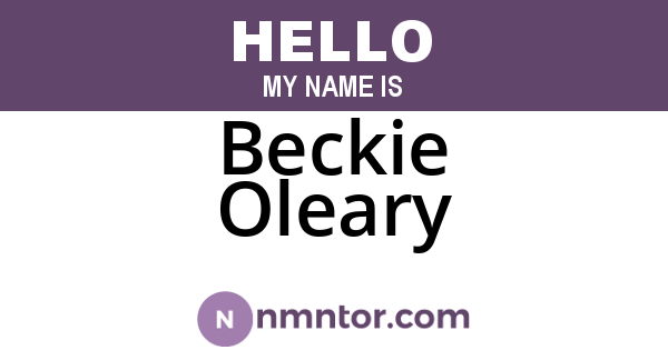 Beckie Oleary