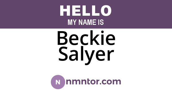 Beckie Salyer
