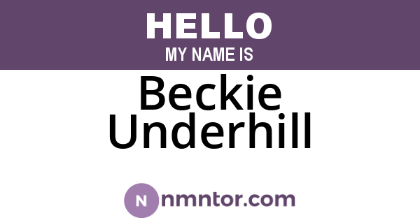 Beckie Underhill