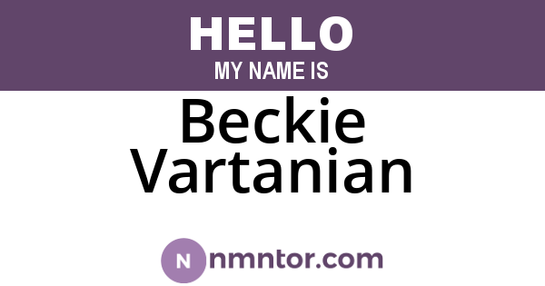 Beckie Vartanian