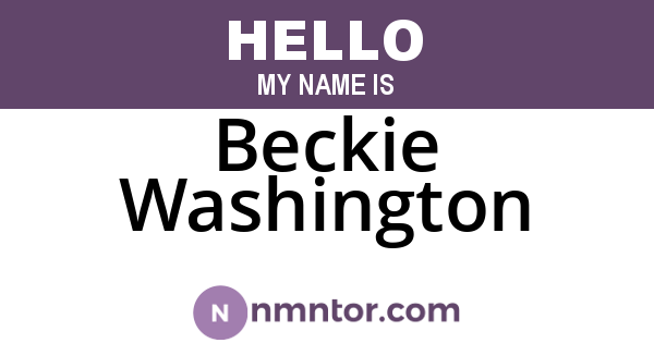 Beckie Washington