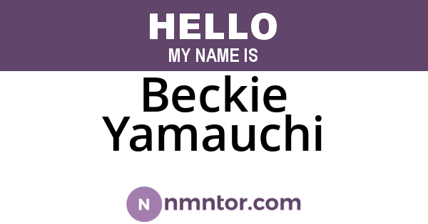 Beckie Yamauchi