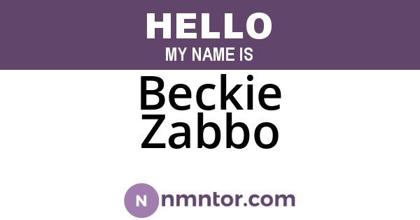 Beckie Zabbo
