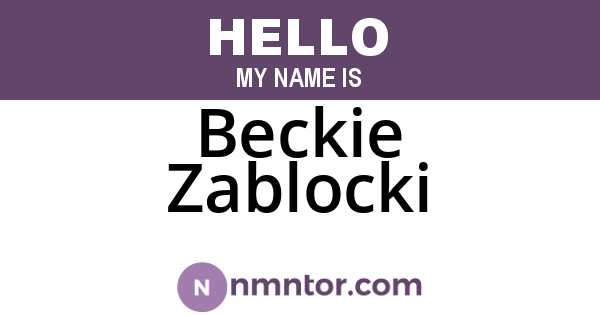 Beckie Zablocki