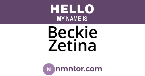 Beckie Zetina