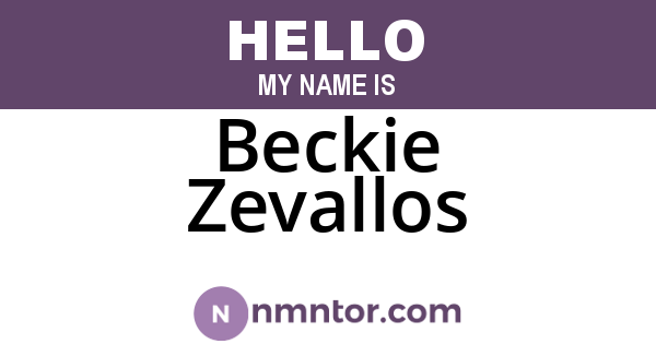 Beckie Zevallos