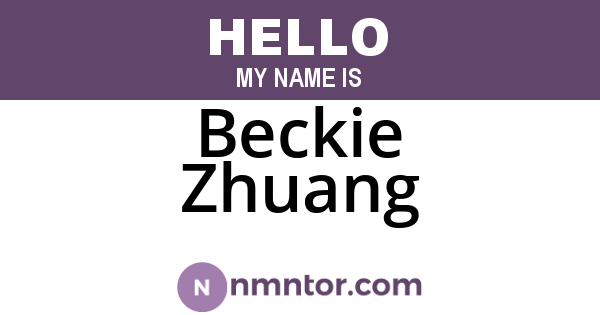 Beckie Zhuang
