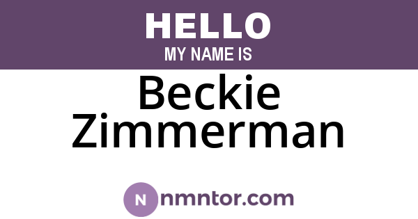 Beckie Zimmerman