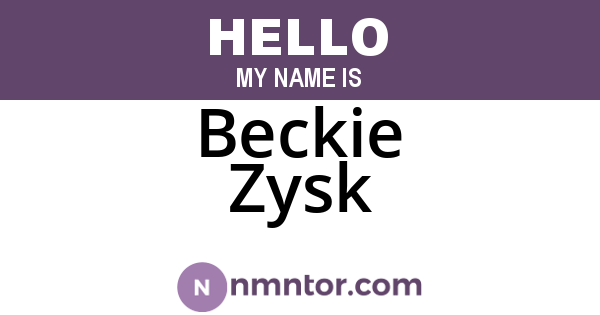 Beckie Zysk