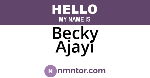 Becky Ajayi