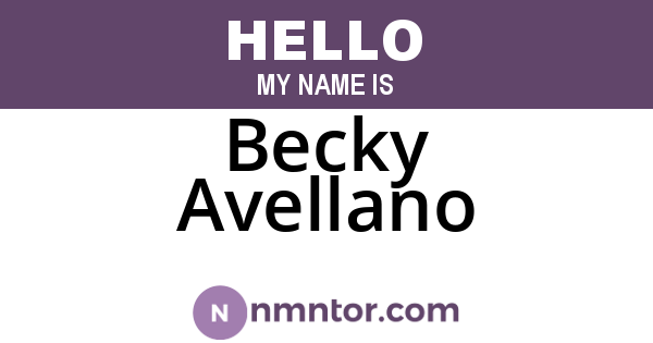 Becky Avellano