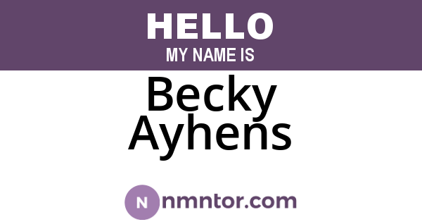 Becky Ayhens