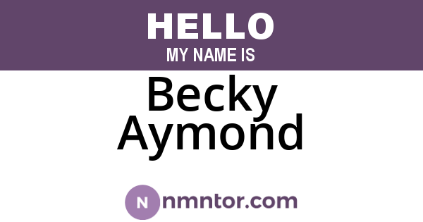 Becky Aymond