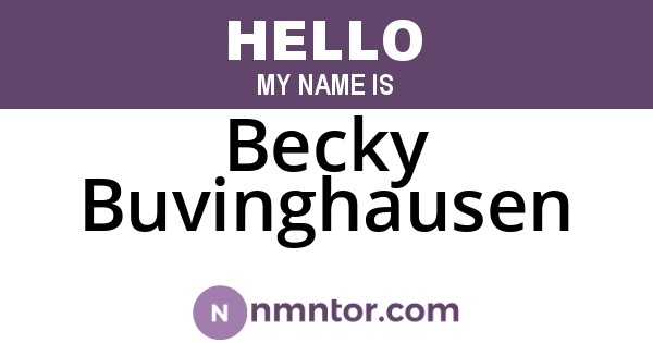 Becky Buvinghausen