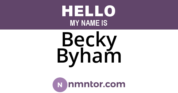 Becky Byham