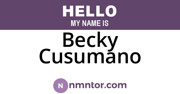 Becky Cusumano