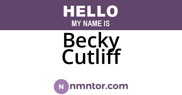 Becky Cutliff