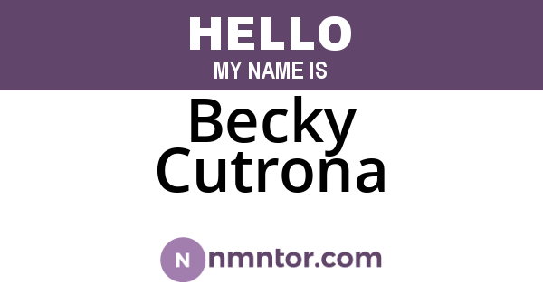 Becky Cutrona