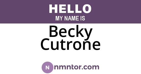 Becky Cutrone