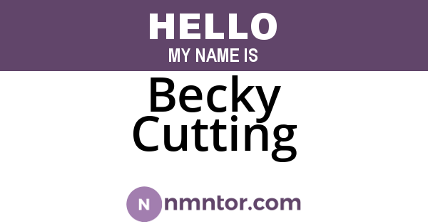 Becky Cutting