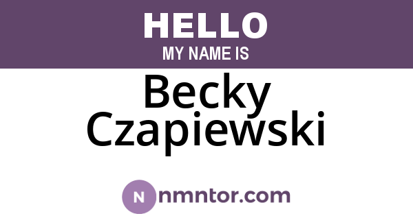 Becky Czapiewski