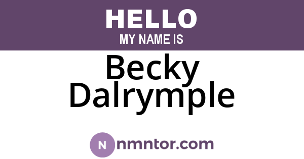 Becky Dalrymple