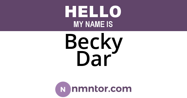 Becky Dar