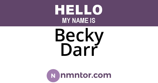 Becky Darr