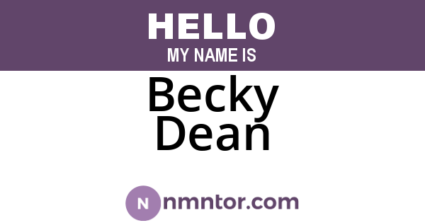 Becky Dean