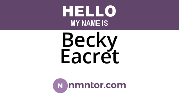 Becky Eacret