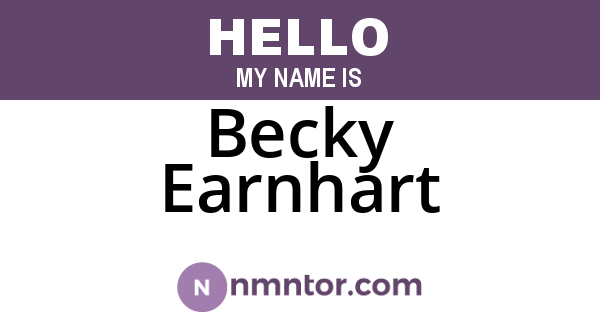 Becky Earnhart