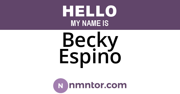 Becky Espino