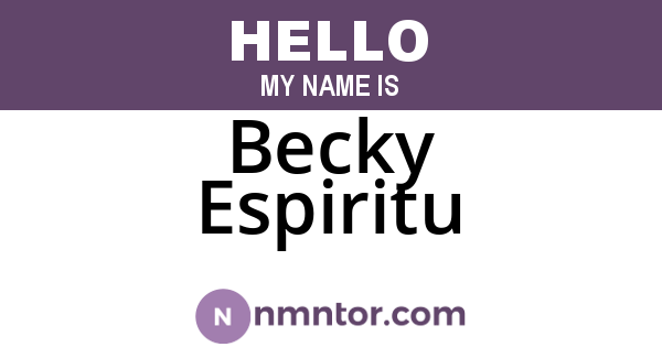 Becky Espiritu