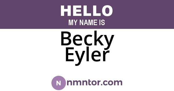 Becky Eyler