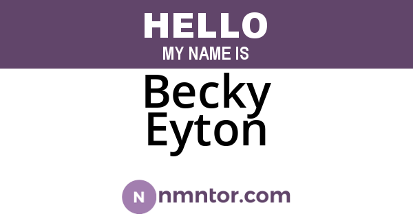Becky Eyton