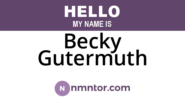 Becky Gutermuth