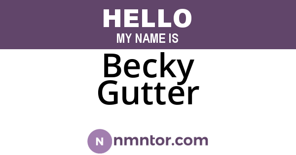 Becky Gutter