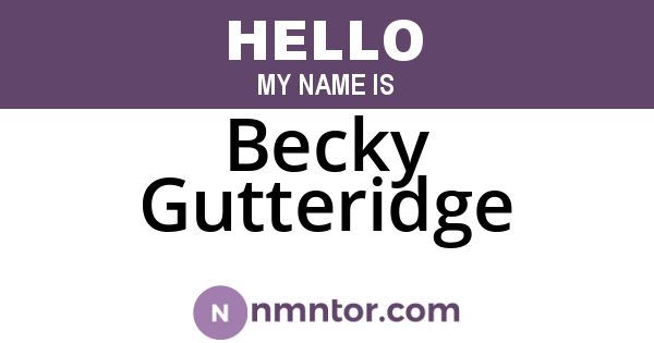 Becky Gutteridge