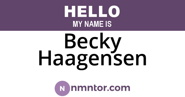 Becky Haagensen