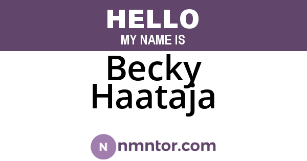 Becky Haataja