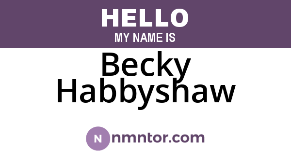Becky Habbyshaw