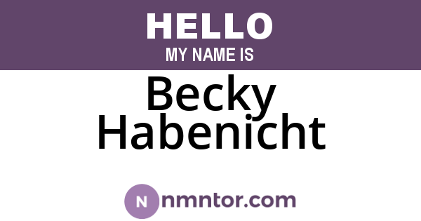 Becky Habenicht