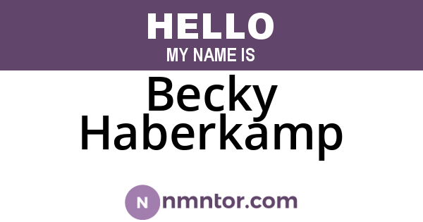 Becky Haberkamp