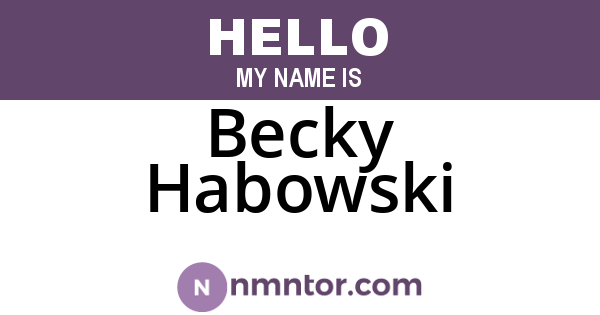 Becky Habowski