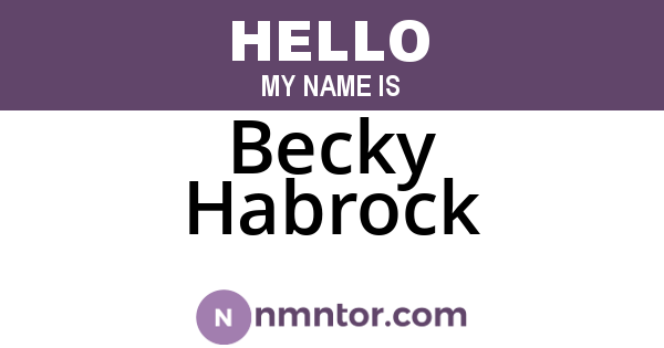 Becky Habrock