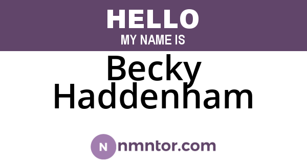 Becky Haddenham