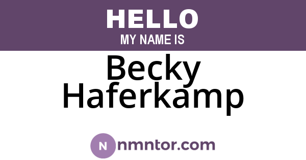 Becky Haferkamp