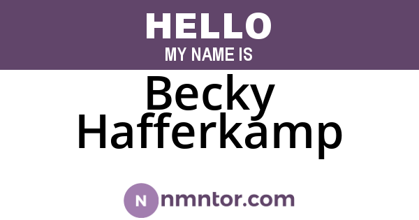 Becky Hafferkamp